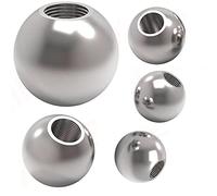 Bille en acier inoxydable M2.5, bille filetée perforée, à poignée demi-filetée, vis serrée la main, pièces de diamètre 8 mm * demi-filetage(Diameter 11mm*M2.5 half thread)