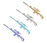 Bille en Forme de Pistolet, 4 pièces, Stylo Roller Rechargeable, Stylo Gel Multifonction Forme Pistolet pour Étudiants Usage Quotidien Écriture Fluide Portable, pour l'écriture, Les Notes, 0,5 mm