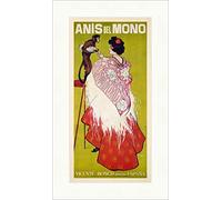 Biller Antik Anis del Mono Anisette Singes Anis Schnaps Art Nouveau Impression d'art Monde 273