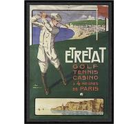 Biller Antik Etretat Normandie Geo Dorival Golf Tennis Casino Impression d'art Faks_Werbung 873