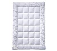 Billerbeck Couette S20 UNO - Couette Toutes Saisons - 155 x 220 cm - Airfill - Garnissage en Fibres Creuses - Housse en Coton avec Finition à l'aloe Vera - Blanc