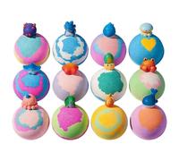 Billes de Bain avec Jouet à l'Intérieur 12 Pièces Moussants Doux