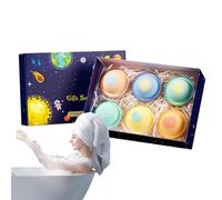 Billes de Bain pour,Coffret de 6 Billes Nettoyage Douceur Naturel,Set de Boules Effervescentes au Sel pour Bain | Pour Baignoire Douche Spa Maison Cadeau Fête des Mères Anniversaire