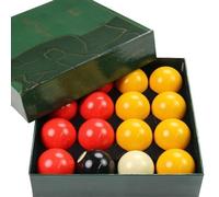 Billes de billard Pool Riley - Supapro - 50 8 mm - Rouge Jaune Noir Blanc