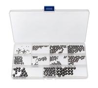 Billes de roulement pour vélo Kit d'assortiment de remplacement balles vélo, roulement à billes pivotant précision métrique, vis en acier chromé, 550/510 pièces pour roulettes(550pcs)