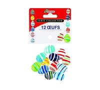 Billes en verre KIMPLAY - Œuf - Lot de 12 - Pour enfants à partir de 3 ans