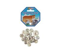 Billes - Filet de 19 billes + 1 calot - Coloris blanc transparent - Puma blanc - Jeu - Enfant