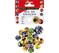Kim'Play Billes Œil de Dragon – Haute qualité – Lot de 20+1