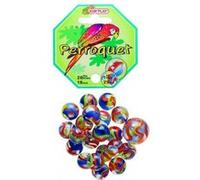 Sachet 20 billes verre + 1 calot perroquet