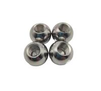 Billes filetées en acier inoxydable demi-trou， Filetage M6 demi-trou en acier inoxydable massif, bille en acier à filetage métrique Dia 10 15 18 20 22 25 28 30 35 Mm, boule d'acier de perçage et de ta