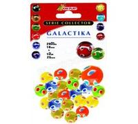 Billes - Galactika - Filet de 20 billes + 1 calot - Jeu de récréation - Enfant Rouge G