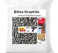 Billes Graphite (pse graphité) 1000 Litres + Injecteur - Isolant Thermique et Acoustique Écoresponsable - Facile à Utiliser - Fabriqué en France