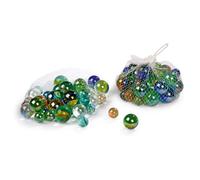 Billes (œil de chat) - GOKI - Référence GM150 - Verre - Ø 16 mm - Filet de 50