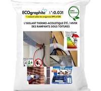 Billes isolantes spéciales pour DPE 2 000 litres ECOGRAPHITE0.031 Isolation Combles, et tous vide d'air - 20 m2 en 10 cm epaisseur Isolant Thermique Écoresponsable - Economique - Isolant Vrac