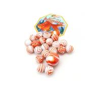 Billes - Poisson rouge - Filet de 20 billes + 1 calot - Jeu de récréation - Enfant