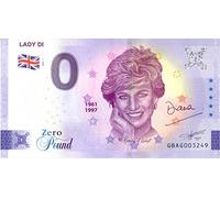 Billet 0 Livre Sterling Grande-Bretagne · Lady Di · Princesse Diana · Souvenir zéro € Note Billet de Banque