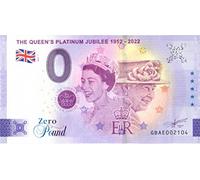 Billet 0 Livre Sterling Grande Bretagne · Queen Elizabeth II · Souvenir zéro € Note Billet de Banque 0 Euro