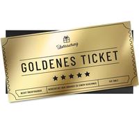 Billet Doré À Écrire Soi-Même - Carte Avec Enveloppe - Idéal Comme Bon D'achat Et Cadeau Pour Un Anniversaire, La Saint-Nicolas, Noël, Les Collègues, Un Anniversaire De Mariage, Etc