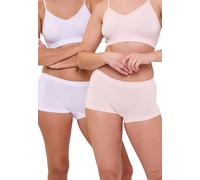 Billet Doux, Lot de 2 Shorties, Zen Attitude 403111, 34/36, Blush + Blanc, Femme