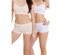 Billet Doux - Modèle Zen Attitude - Lot de Deux Shorties Taille Normale - Femme - 42/44 - Blush + Blanc