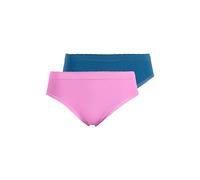 Billet Doux - Modèle Zen Attitude - Lot de Deux Slips Taille Normale - Femme - 34/36 - Mauve Opéra + Bleu Véritable