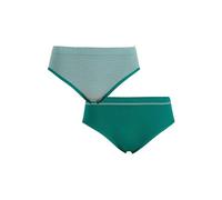 Billet Doux - Modèle Zen Attitude - Lot de Deux Slips Taille Normale - Femme - 34/36 - Vert Lierre/Crème + Vert Lierre