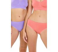 Billet Doux - Modèle Zen Attitude - Lot de Deux Slips Taille Normale - Femme - 38/40 - Rose Lantana + Violet