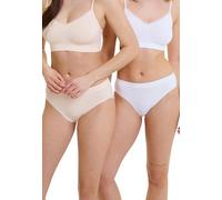 Billet Doux - Modèle Zen Attitude - Lot de Deux Slips Taille Normale - Femme - 42/44 - Blush + Blanc