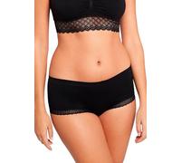 Billet Doux, Shorty, Modèle Zen Dentelle, Confortable et très féminin grâce à sa Maille en Tricotage Circulaire et Son Galon de Dentelle, Noir (Noir Or), 42-44
