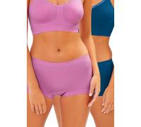 Billet Doux - Zen Attitude - Lot de 2 Shorties - sans Coutures - Femme - Bleu - 38/40