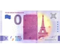 Billet Touristique 0 Euro France · Paris · Tour Montparnasse · Souvenir zéro € Note Billet de Banque