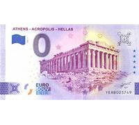 Billet Touristique 0 Euro Grèce · Athènes - Acropole · Souvenir zéro € Note Billet de Banque