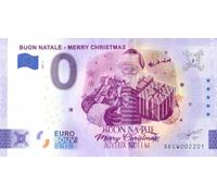 Billet Touristique 0 Euro Italie · Merry Christmas III · Joyeux noël · Souvenir zéro € Note Billet de Banque