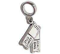 Billets en argent sterling charme perle .925 x 1 Cinéma Théâtre de billets