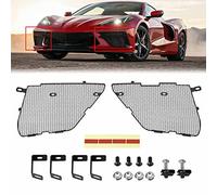 BILLFARO Lot de 2 grilles de protection de radiateur avant améliorées de style OEM pour Corvette C8 Stingray convertible/HTC 2020-2024