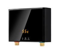 Billg Chauffe Eau Instantané Électrique 3000W Chauffe Eau Électrique Affichage Numérique Chauffe-Eau Instantané 21 * 5.5 * 15cm Mini Chauffe Eau sous Evier IPX4 Étanche