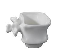 Billg Tasse a Cafe Expresso Tasse Cappuccino Coffee Mug Automne Noël en Céramique, Cadeau Anniversaire Femme Homme - Design Empilable en Forme de Colonne Vertébrale, Version Empilable 190 ml - Blanc