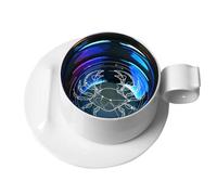 Billg Tasse Expresso Coffee Mug Cafe et Soucoupes Tasse Cappuccino 250ml Procédé de Placage Métallique Au Titane Cadeaux Anniversaire Femme Cancer