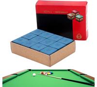 Billiard Chalk Box ¿ 12 Pieces,Blue,For Pool Crampons