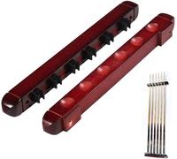 Billiard Cue Holder,Pool Cue Holder,Billiard Cue Holder,Wall Mounted Pool Stick Frame,Billiard Stick Frame For Schools,Homes And Clubs,6 Holes,39 Cm Long