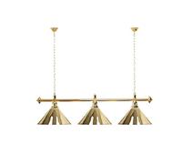 Billiard-Royal Lampe de billard avec 3 abat-jour doré, support doré