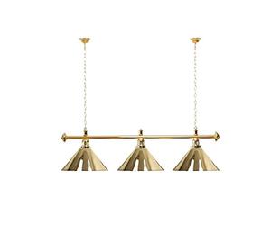 Billiard-Royal Lampe de billard avec 3 abat-jour doré, support doré