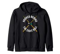 Billiards Pool Player Hooked Behind The Eight Ball Sweat à Capuche