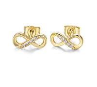 Billie Bijoux Femmes 925 Argent sterling Infini Pendre Boucles d'oreilles pendantes amour infini Cadeau de filles de bijoux de diamant de femmes de coupe ronde CZ de diamant (earring studs)