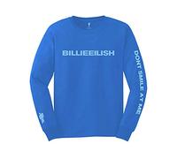 Billie Eilish - Billie Eilish T Shirt Dont Smile at Me Logo Nouveau Officiel Long Sleeve Unisex Size M