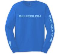 Billie Eilish - "Don't Smile At Me" T-shirt unie homme/femme manches longues RO10112 (XL) (Bleu moyen)