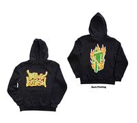 Billie Eilish - Felpa # L Unisex Grey # Airbrush Flames Blohsh
