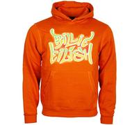 Billie Eilish - Felpa # M Unisex Orange # Airbrush Flames Blohsh [Import]
