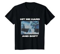 Billie Eilish Hit ME Hard and Soft Noir inversé T-Shirt, Enfant, Noir, 12 Ans