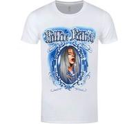 Billie Eilish T-Shirt Airbrush Photo Homme Blanc - Taille XL Blanc G